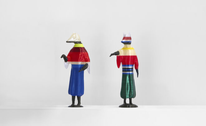 Man with the Head of Dog 1-5, 2 objects, 2015